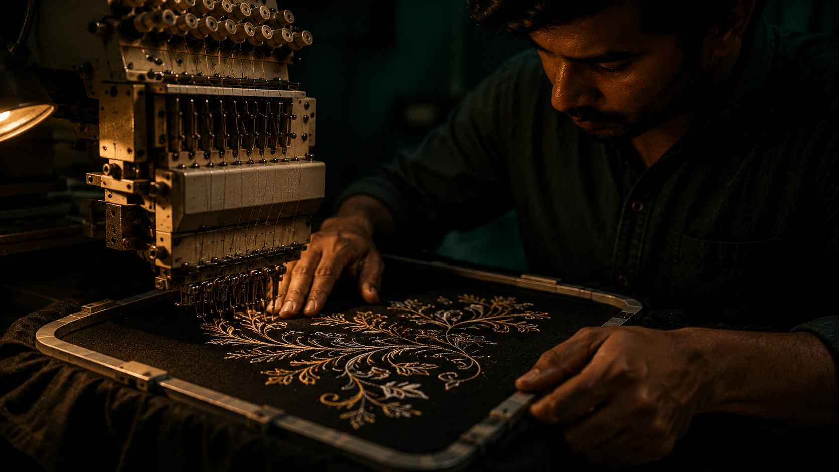 Luxureign premium embroidered t-shirts — 100% pure cotton handcrafted by skilled Indian artisans
